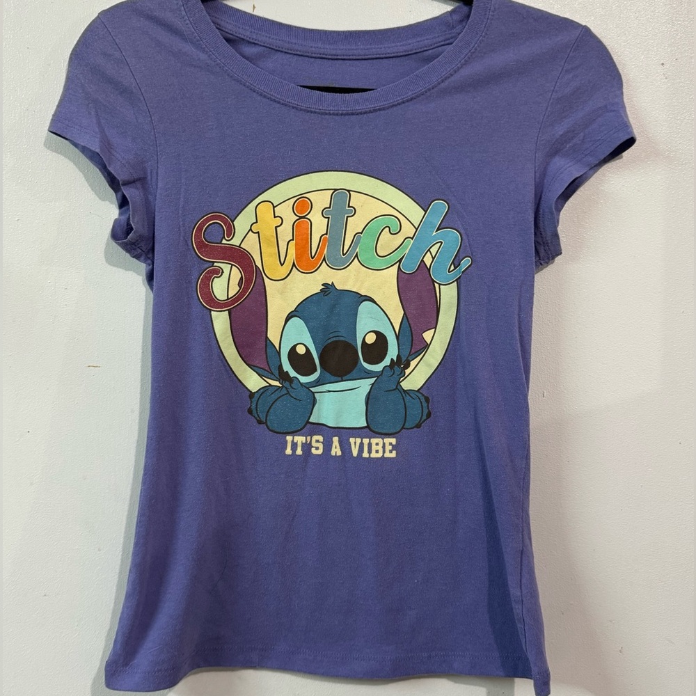 Disney Purple Stitch Short Sleeve Tee